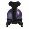 Classic Gym Yoga Exercise Fitness Balance Ball Office Desk Chair, Purple