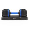 Adjustable Dumbbell - 55lb Single Dumbbell with Anti-Slip Handle, Fast Adjust Weight by Turning Handle with Tray, Exercise Fitness Dumbbell Suitable f