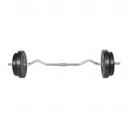 vidaXL Curl Bar with Weights 66.1 lb