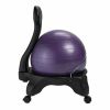 Classic Gym Yoga Exercise Fitness Balance Ball Office Desk Chair, Purple