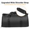 YSSOA Gym Bag for Women and Men; Waterproof Duffel Bag Shoes Compartment; Lightweight Carry; Black; 19 Inch