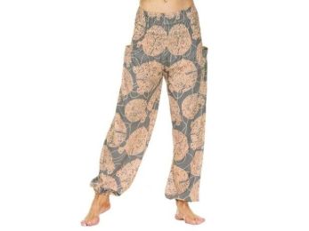 Loosed Yoga Pants Harem Lounge Pants (Color: Brown, size: One Size)