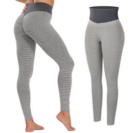 TIK Tok Leggings Women Butt Lifting Workout Tights Plus Size Sports High Waist Yoga Pants Light Grey (size: XL)