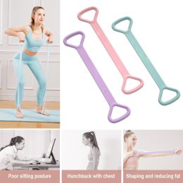 Yoga Fitness Resistance Band, Arm Back Training Elastic Ropes (Color: Pink)