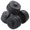 Adjustable Dumbbell Set for Home and Gym Exercise - Black