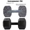 (Total 44lbs; 22lbs each) Weights dumbbells set; Dumbbells for for Men; Women - Vinyl Dumbbell Set for Gym; Home Workout. Pair; black